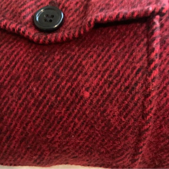 LL Bean men’s L Dark Red Button-Up Shirt Jacket, 100 % wool, vintage, outdoor - Picture 12 of 12